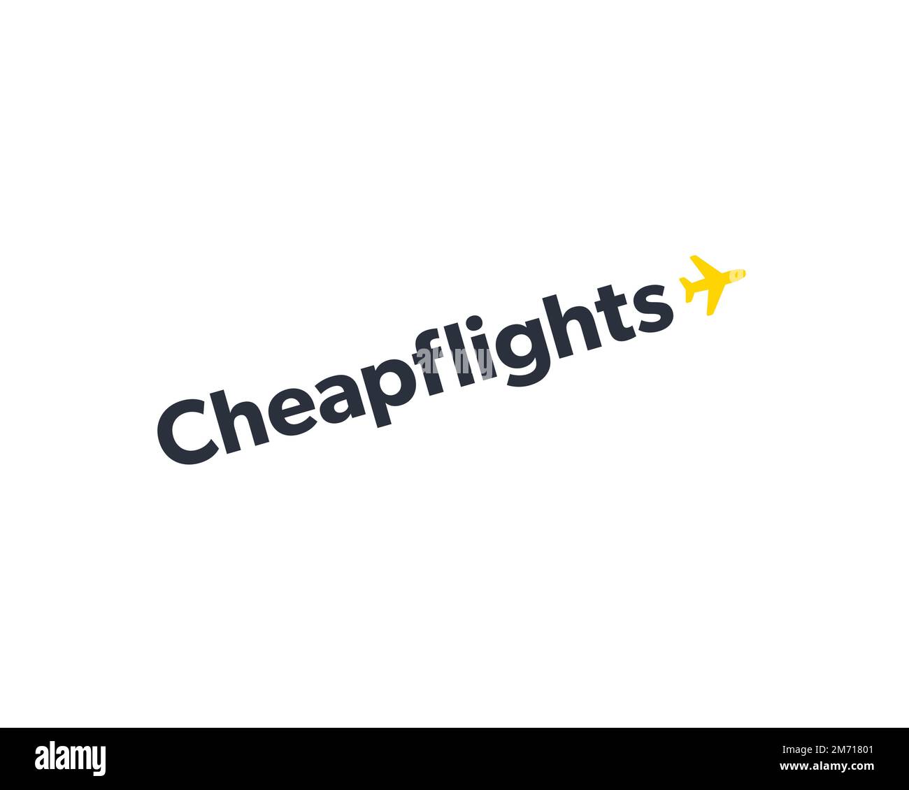 Cheapflights, rotated logo, white background Stock Photo Alamy