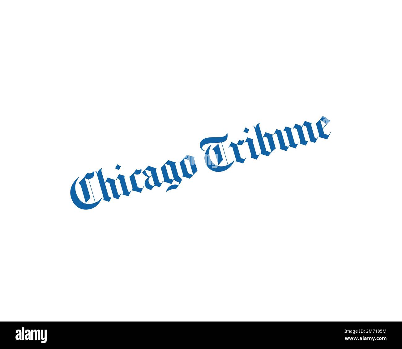 Chicago Tribune, rotated logo, white background Stock Photo Alamy