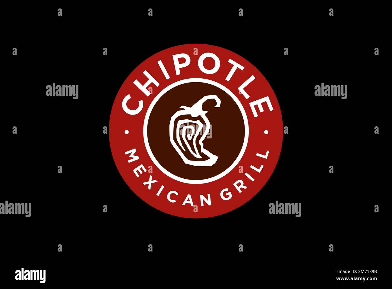 Chipotle Mexican Grill, Logo, Black Background Stock Photo Alamy