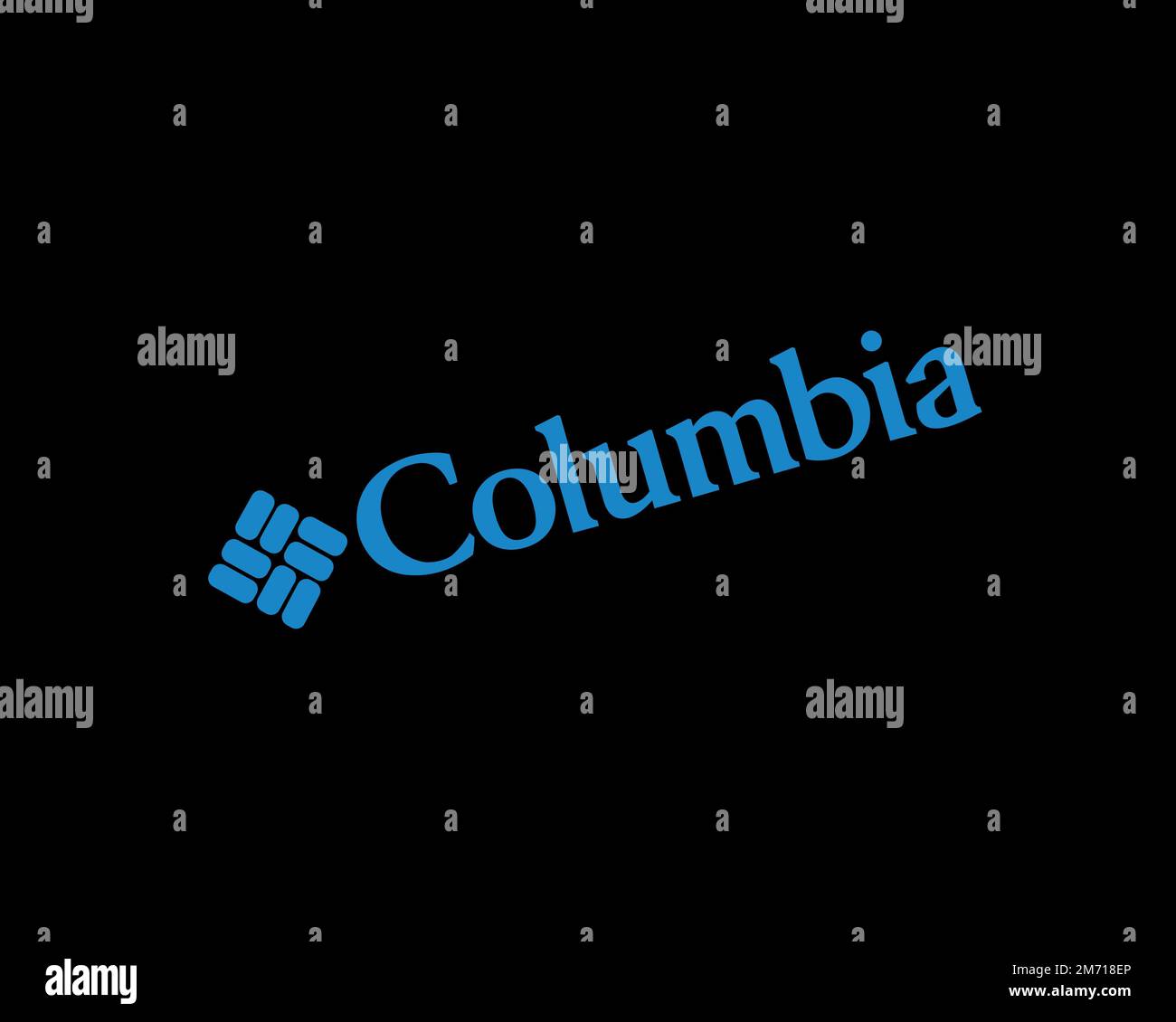 Columbia Sportswear, Twisted Logo, Black Background Stock Photo - Alamy