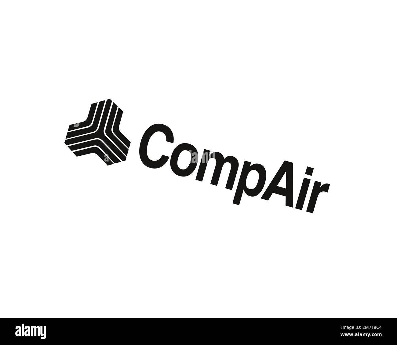 CompAir, rotated logo, white background B Stock Photo Alamy