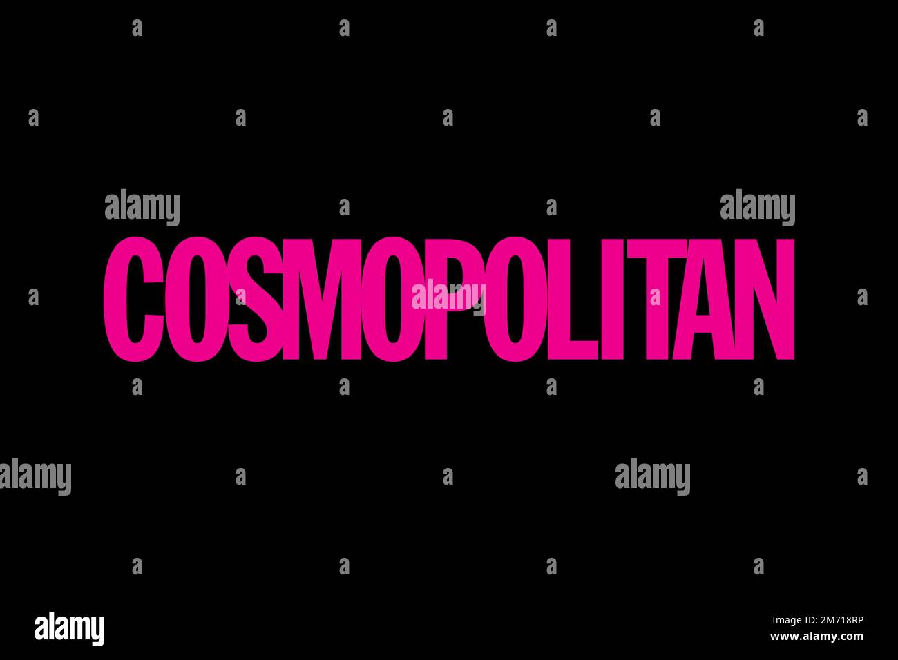 Cosmopolitan magazine, Logo, Black background Stock Photo Alamy