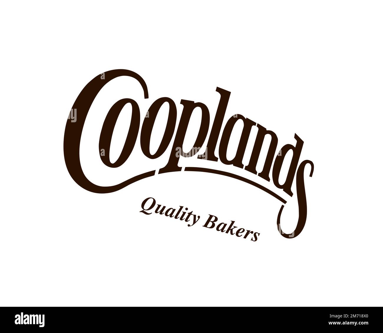 Cooplands, rotated logo, white background B Stock Photo - Alamy