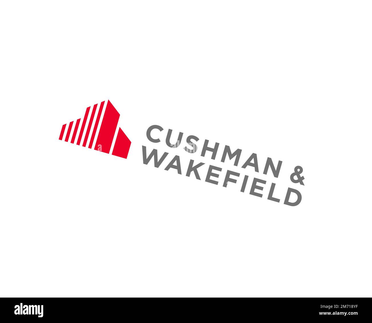 Cushman & Wakefield, rotated logo, white background B Stock Photo Alamy