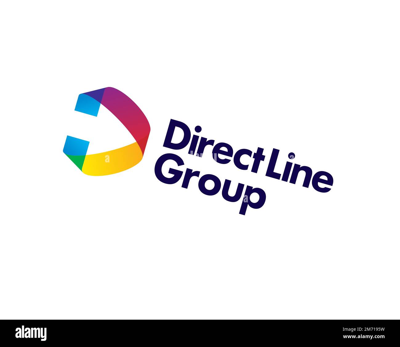 Direct Line Group, rotated logo, white background B Stock Photo Alamy