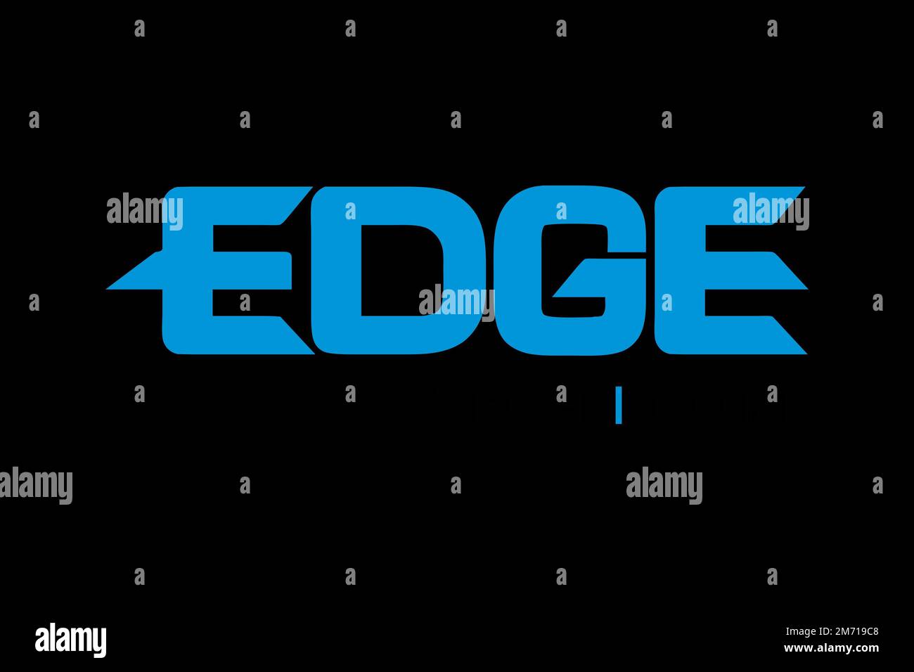 EDGE Tech, Logo, Black background Stock Photo