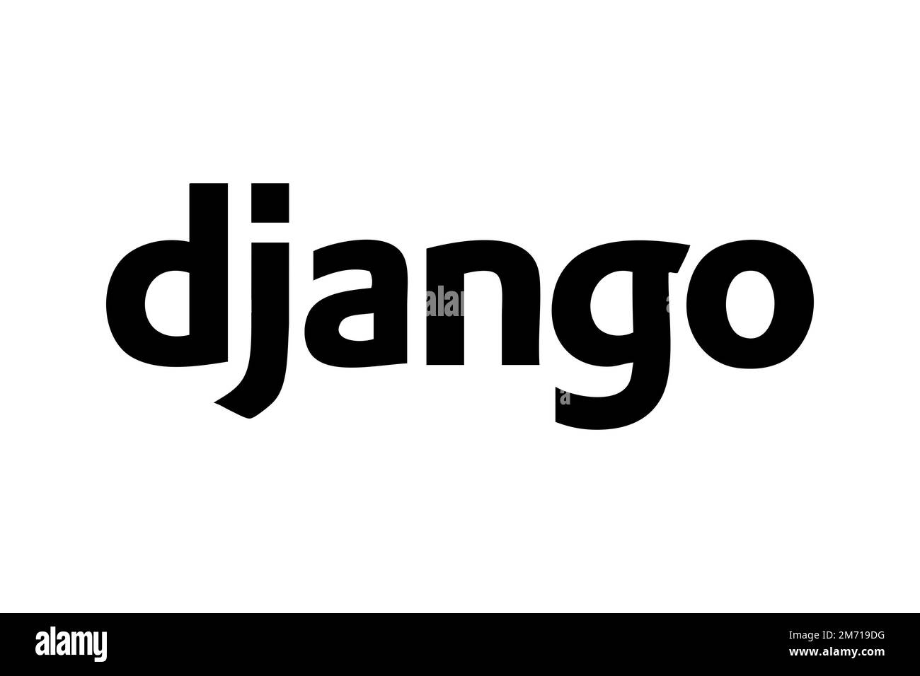Django web framework, Logo, White background Stock Photo