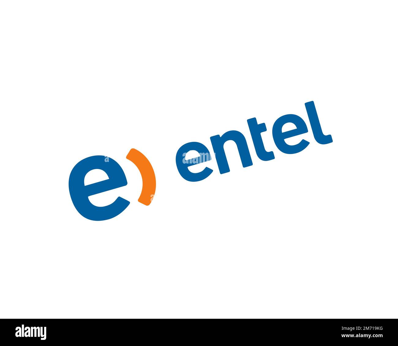 Entel Chile, rotated logo, white background Stock Photo Alamy