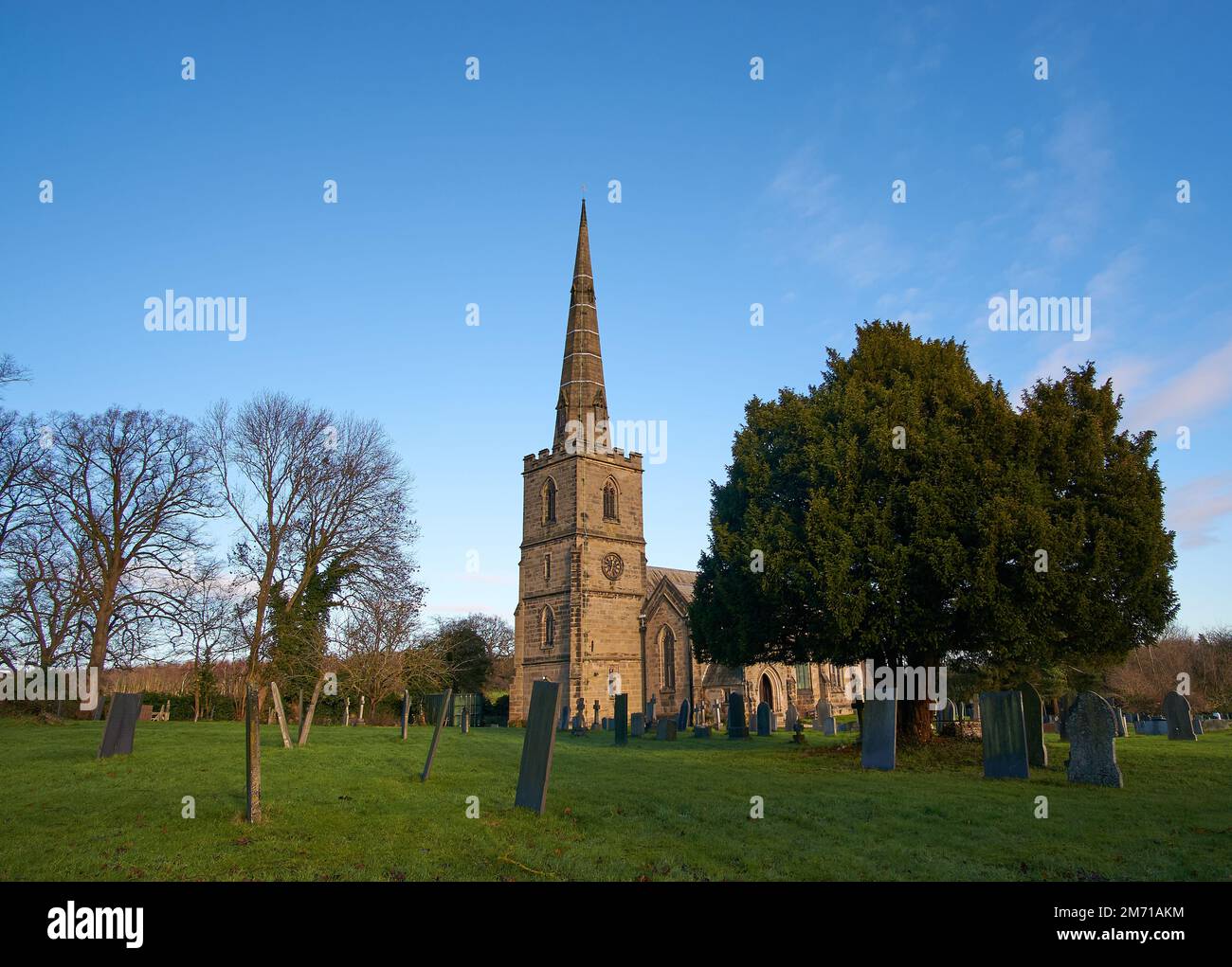 Old village church in Ticknall, East Midlands, UK Stock Photo Alamy