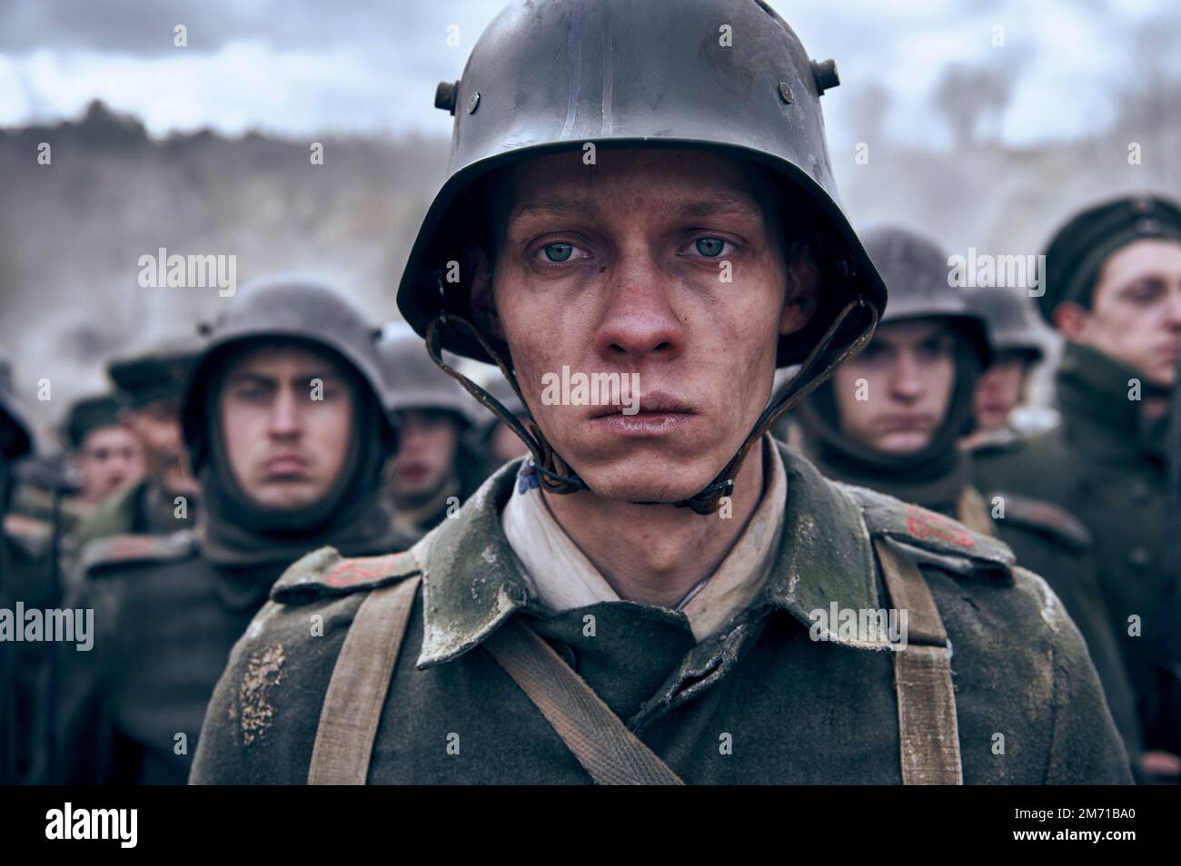 RELEASE DATE: October 28, 2022. TITLE: All Quiet On The Wester Front. STUDIO: Netflix. DIRECTOR: Edward Berger. PLOT: A young German soldier's terrifying experiences and distress on the western front during World War I. STARRING: FELIX KAMMERER as Paul Baumer. (Credit Image: © Netflix/Entertainment Pictures) Stock Photo