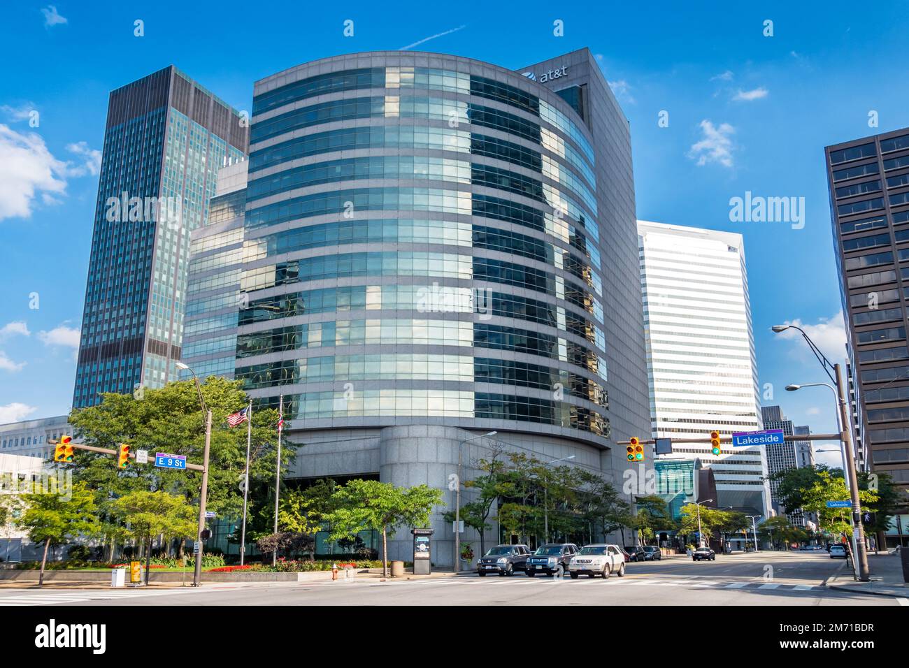 Office buildings in downtown Cleveland, Ohio, USA Stock Photo Alamy