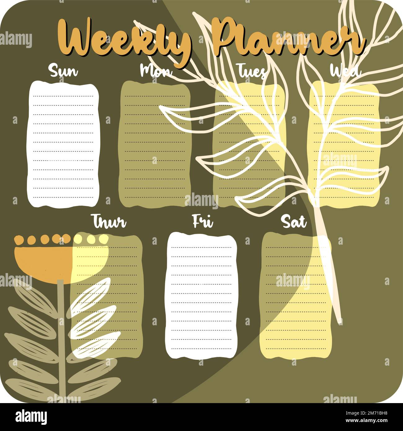 Monthly planner, weekly planner, habit tracker template and example