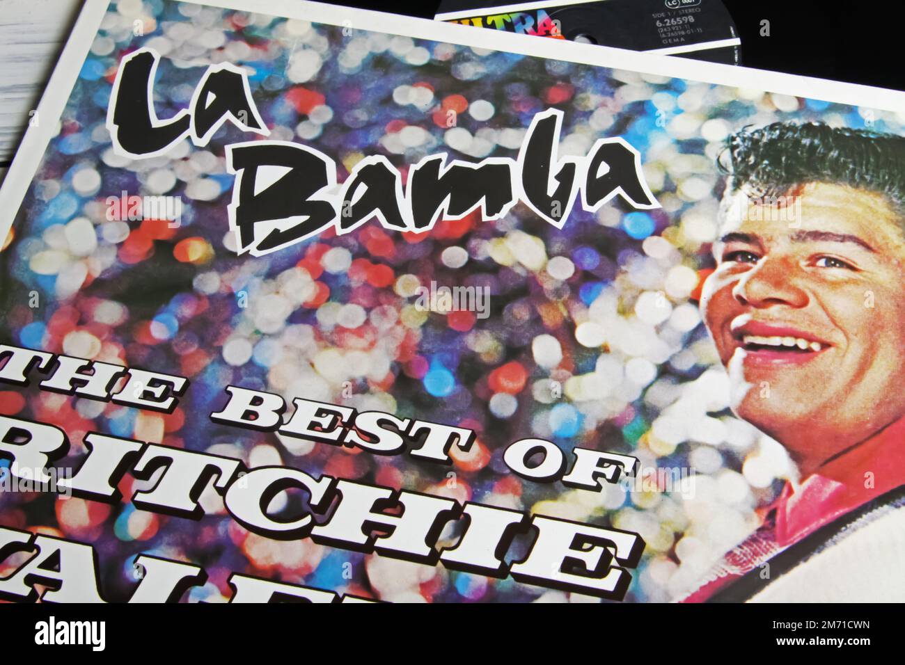 Viersen, Germany - May 9. 2022: Closeup of 50s vinyl record album cover of Ritchie Valens with hit La Bamba Stock Photo
