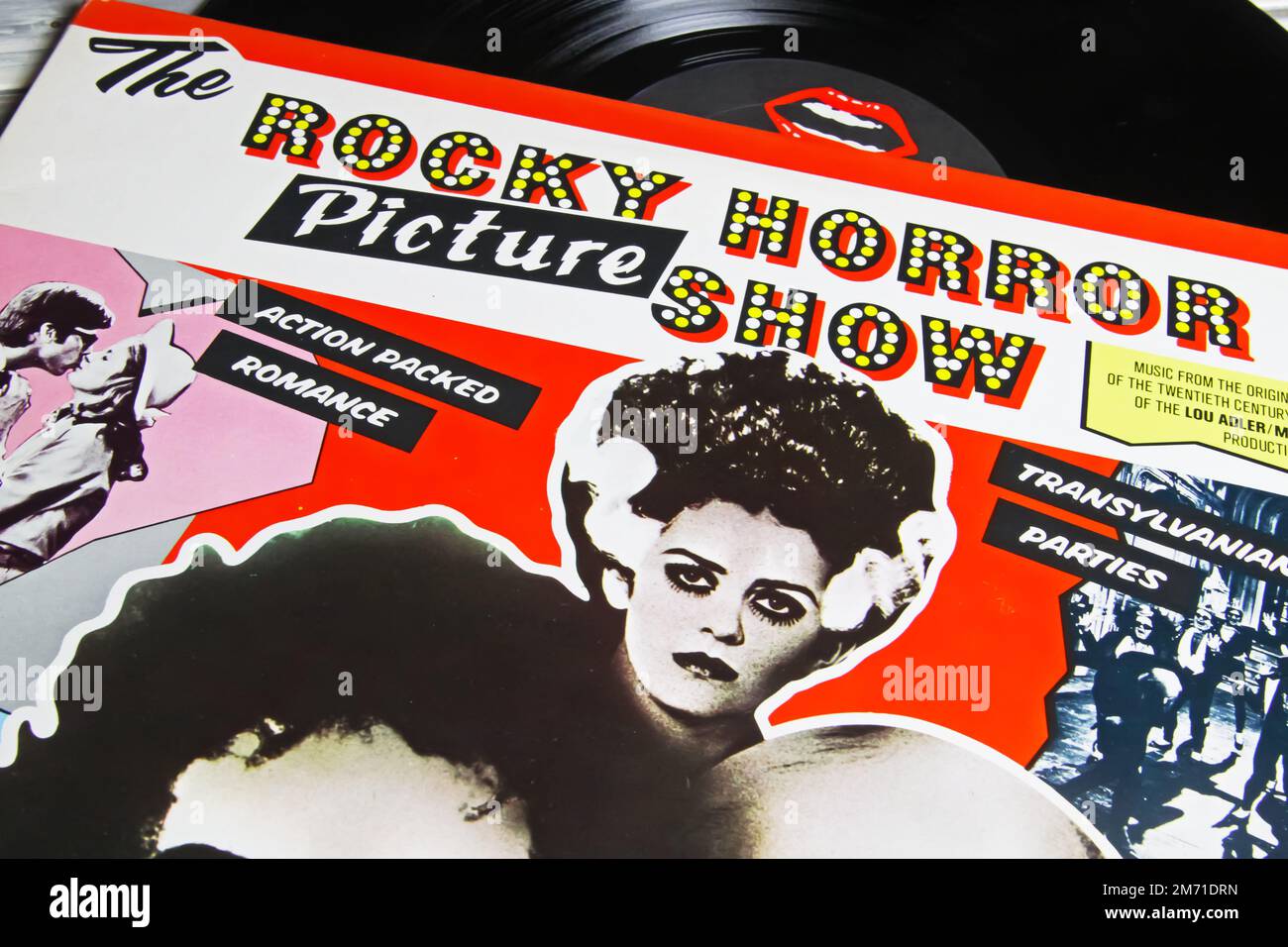 Viersen, Germany - May 9. 2022: Closeup of vinyl record cover of movie soundtrack rocky horror picture show Stock Photo