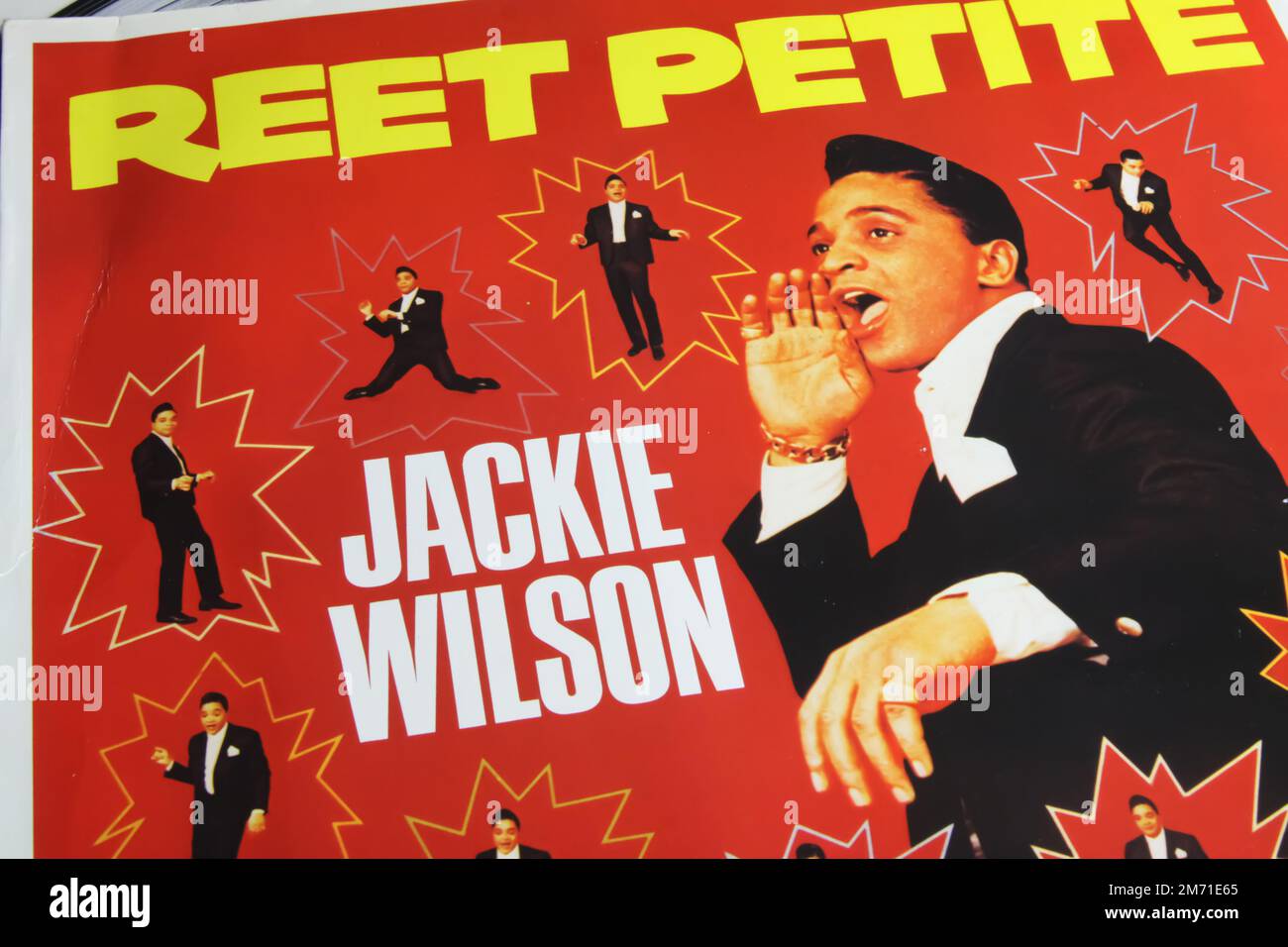 Viersen, Germany - May 9. 2022: Closeup of singer Jackie Wilson vinyl record cover Reet Petite from the 50s Stock Photo