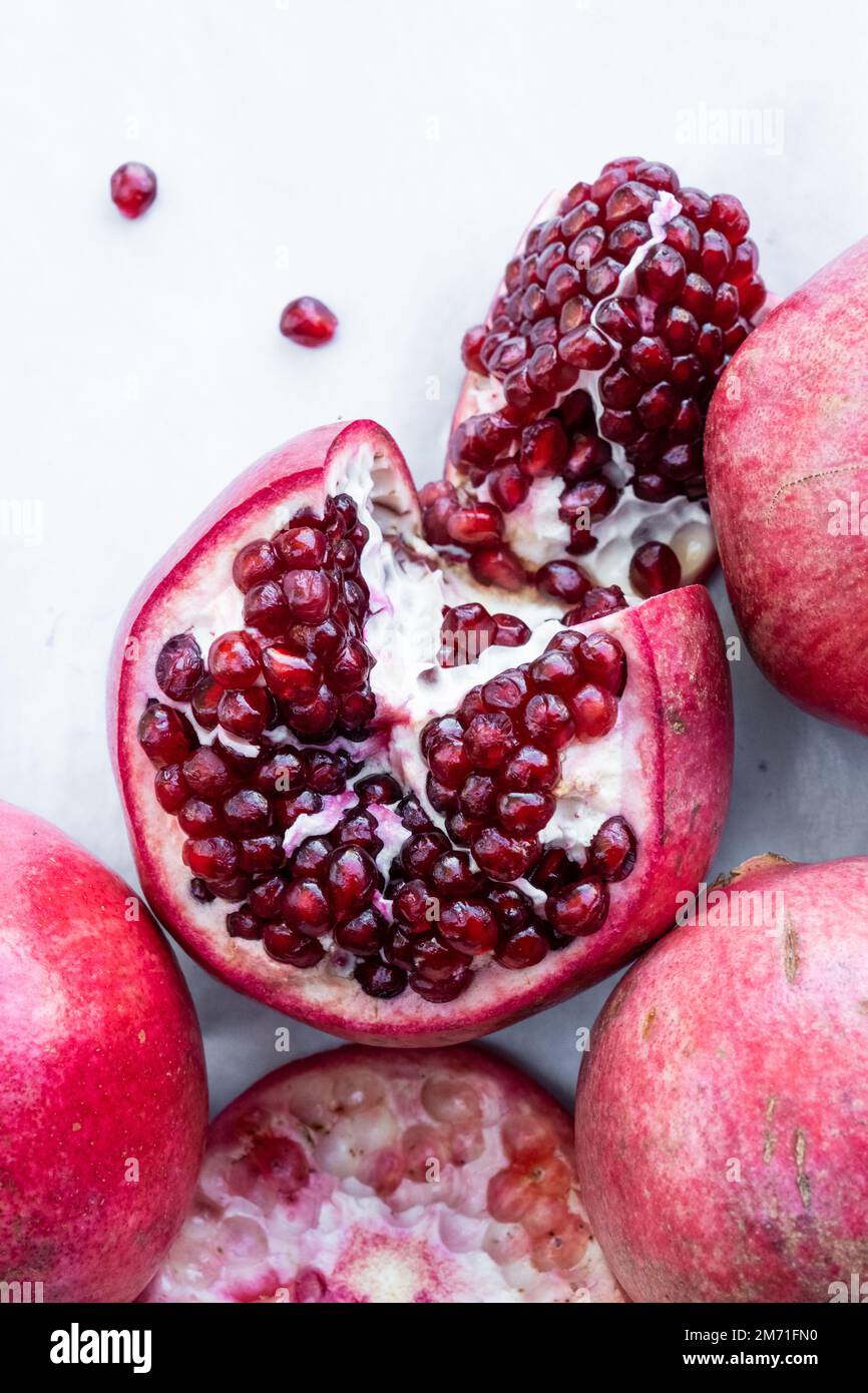 Pomegrantes are high in anthocyanins and polyphenols Stock Photo Alamy