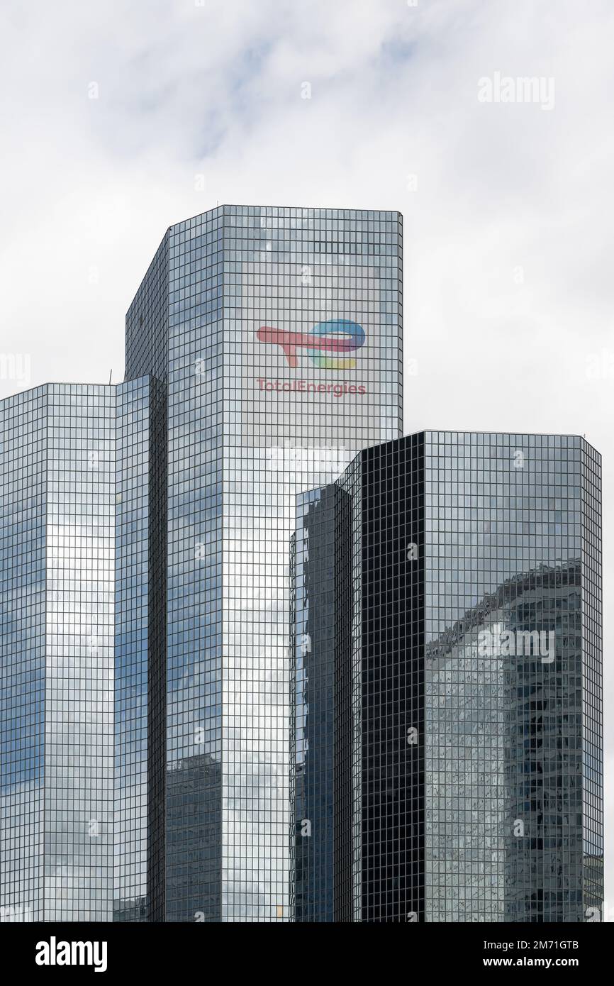 The Total Engeries Headquarters in La Defense, Paris, France Stock Photo