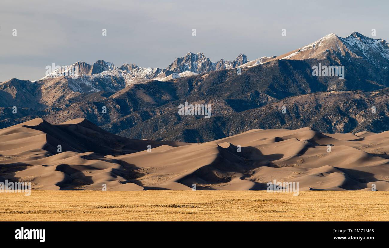 The Great Sand Dunes National Park and Preserve has many recreation opportunities for families and the individual. Stock Photo