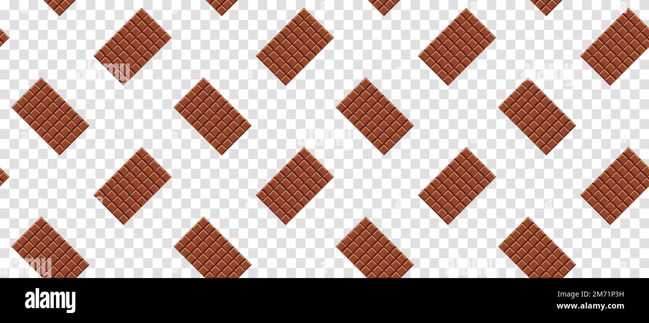 Chocolate bar cocoa dessert seamless pattern. Chocolate bar seamless pattern. Vector illustration Stock Vector