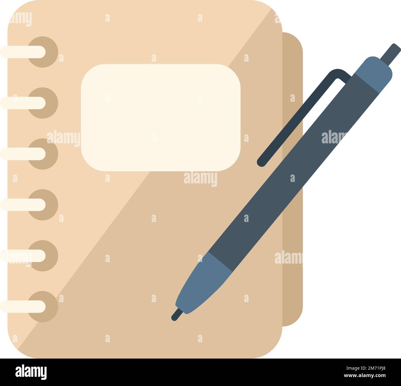 Journal icon flat vector. Letter text. Message notepad isolated Stock ...