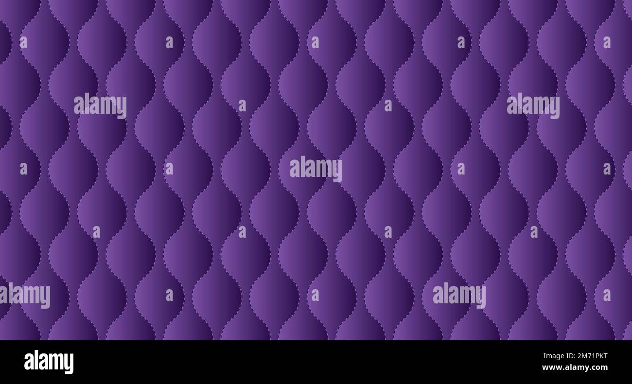 Simple upholstery quilted background. Purple leather texture sofa backdrop. Vector illustration