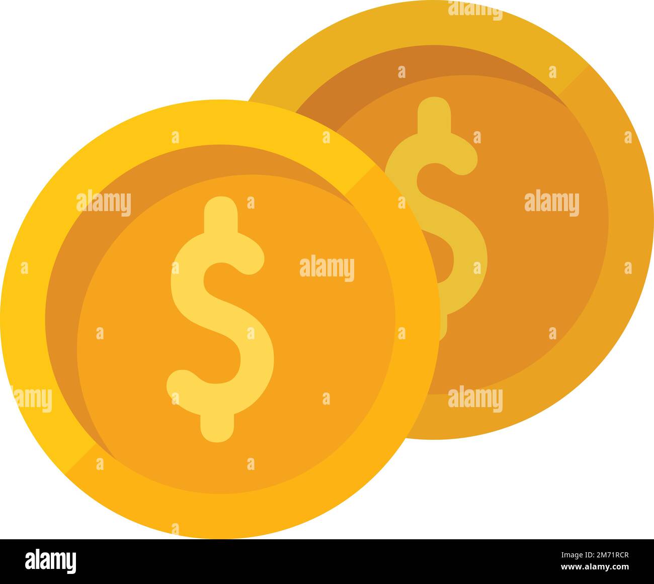 Gold coin auction icon flat vector. Competition process. Finance court ...