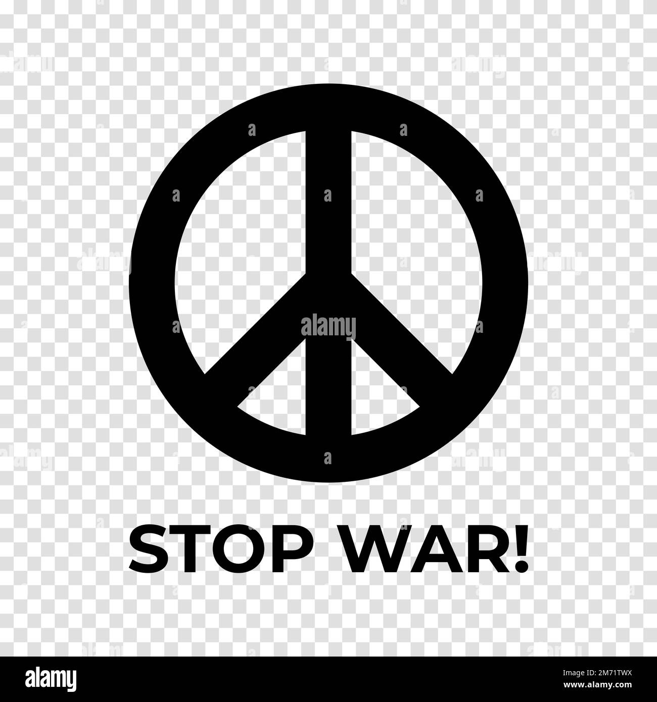 Peace symbol, stop war. Stop war symbol icon. Vector illustration Stock Vector