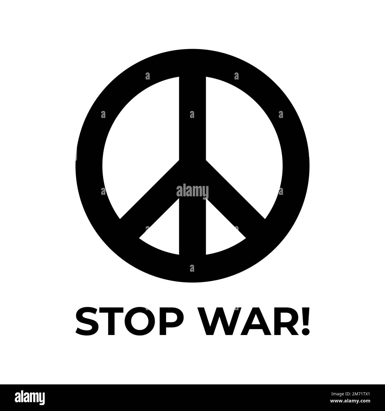 Peace symbol, stop war. Stop war symbol icon. Vector illustration Stock Vector