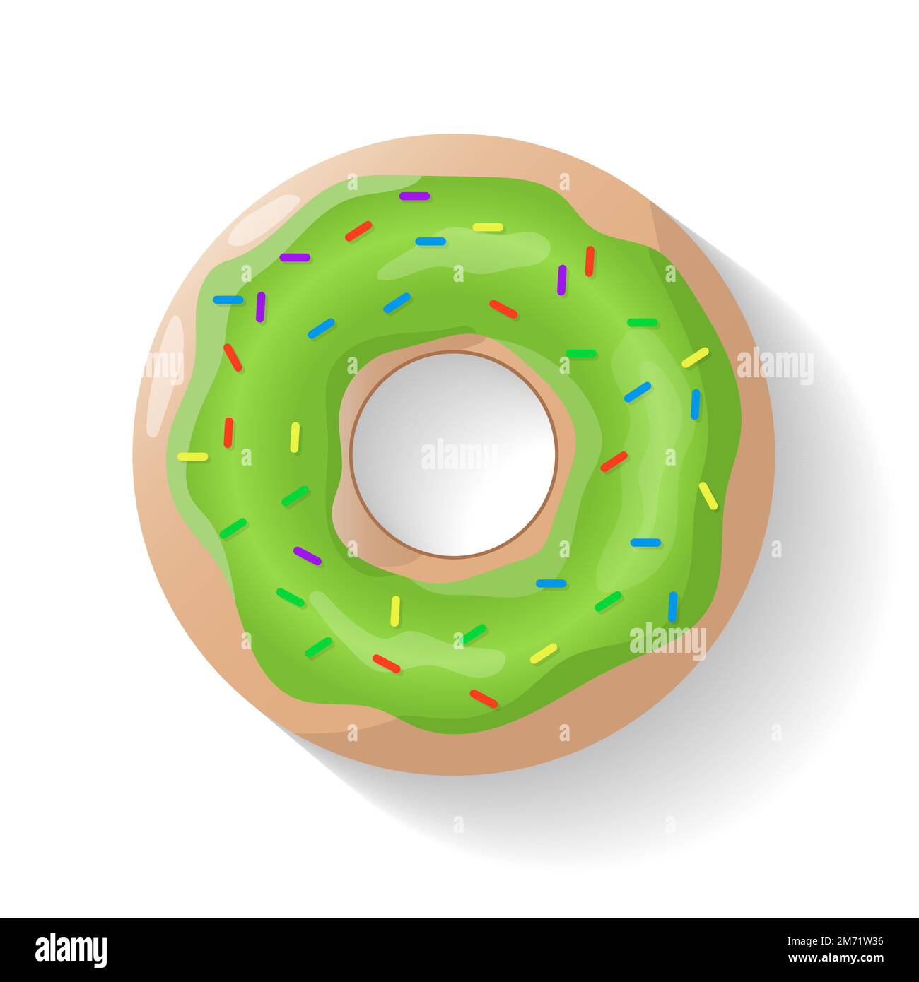 Donut isolated background. Cute donut. Colorful and glossy donut with
