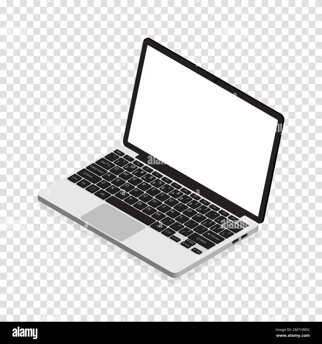 Isometric Laptop. Vector 3d isometric laptop computer. Vector illustration Stock Vector
