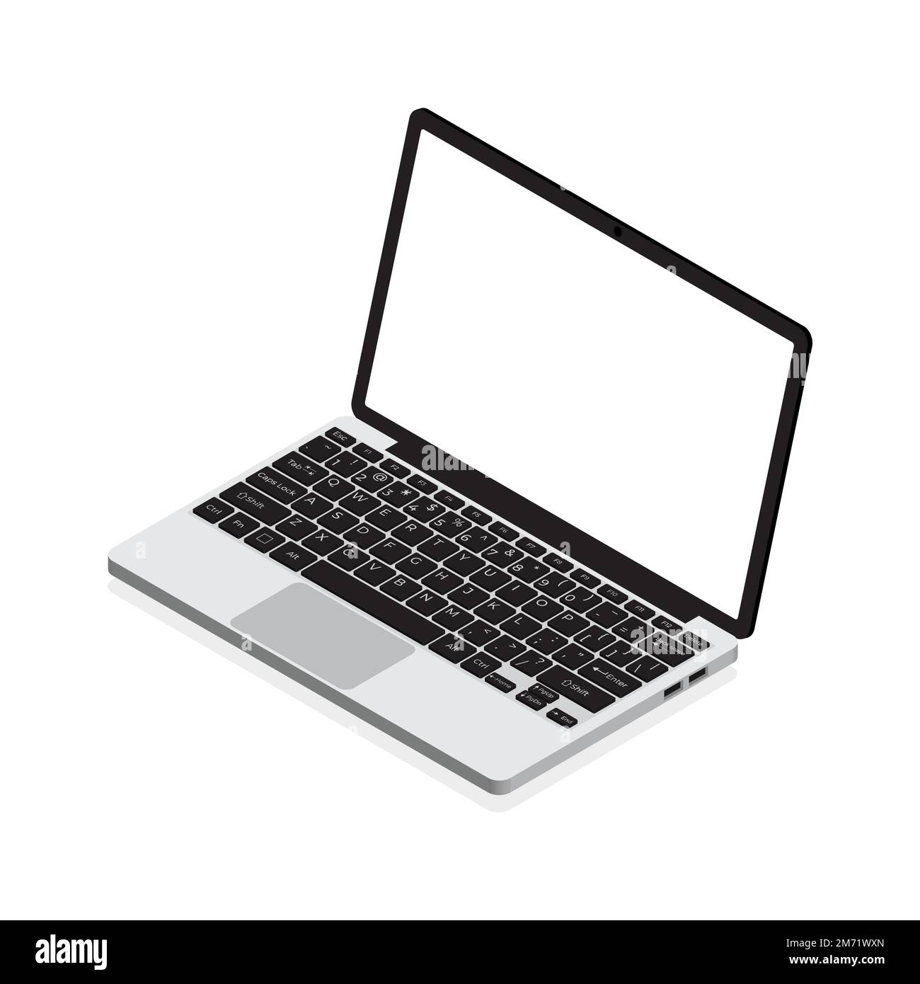 Isometric Laptop. Vector 3d isometric laptop computer. Vector illustration Stock Vector
