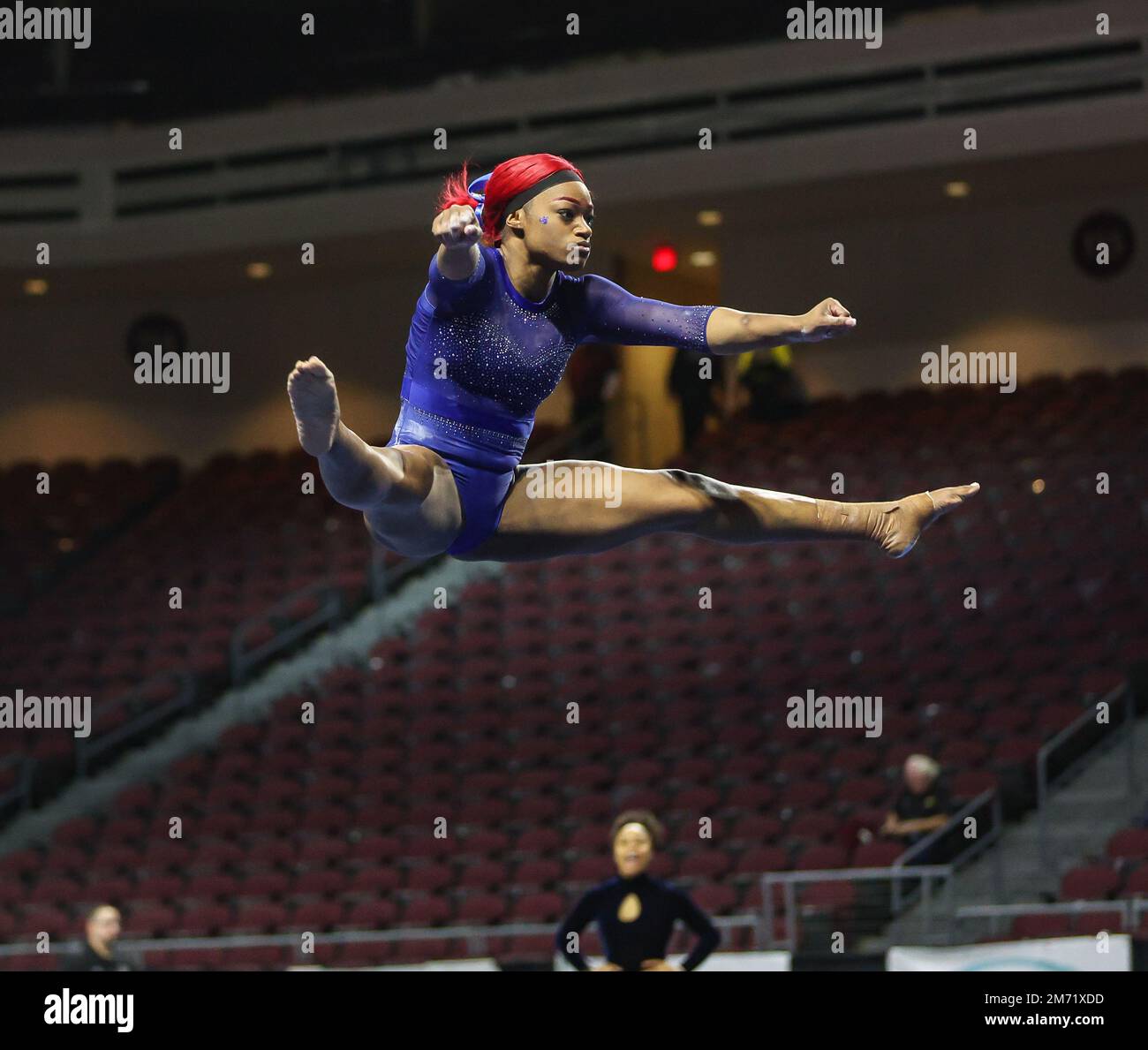 Las Vegas, NV, USA. 6th Jan, 2023. Fisk's Zyia Coleman leaps in the air
