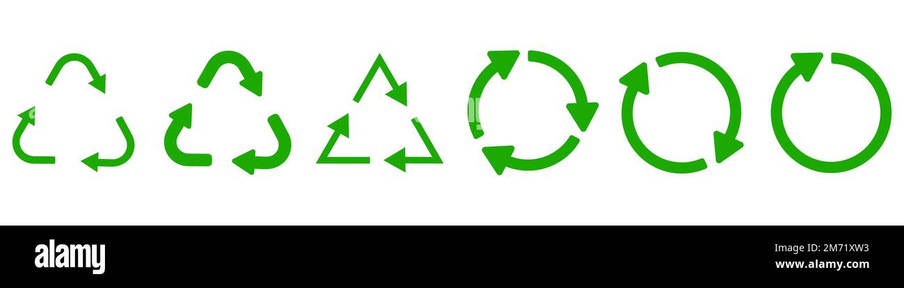 Recycle green vector icons. Recycle Recycling symbol. Vector ...