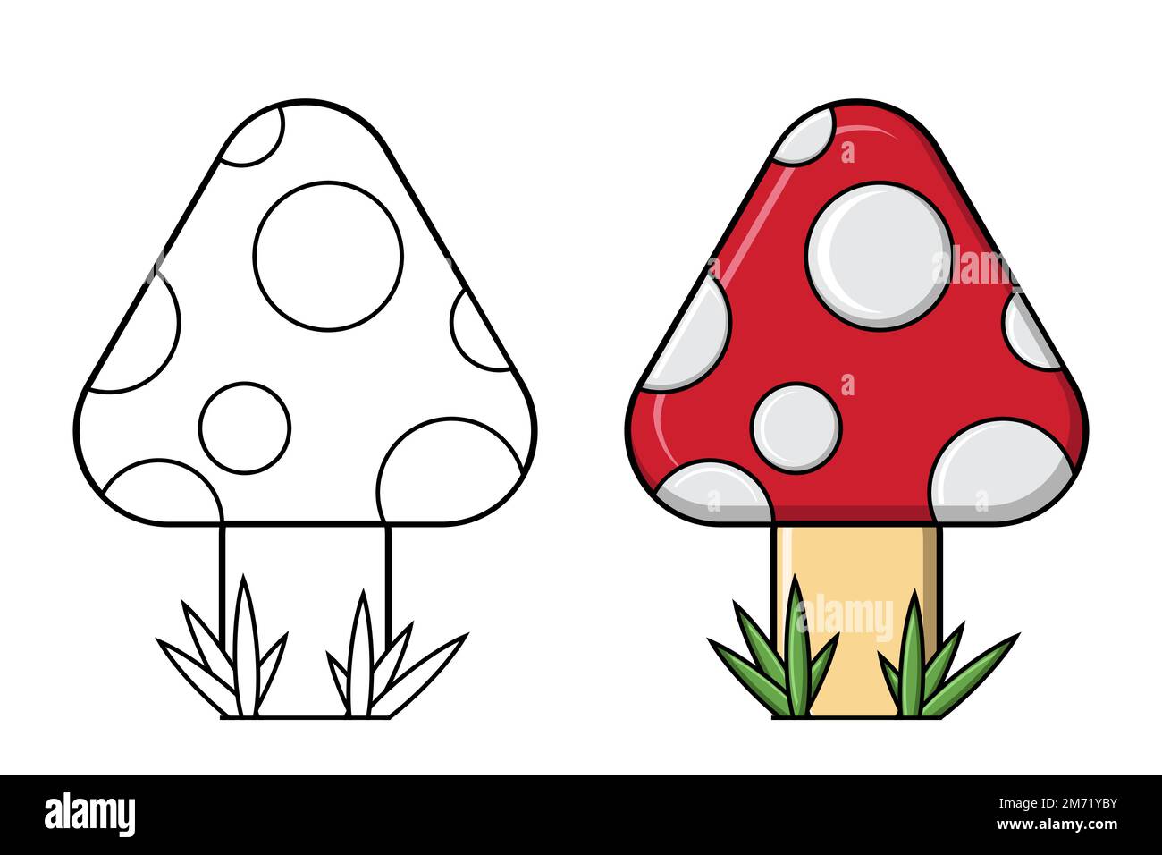 Mushroom Drawing Easy || How to draw a Mashrum easy step by step || Mushroom  Drawing Colour - YouTube
