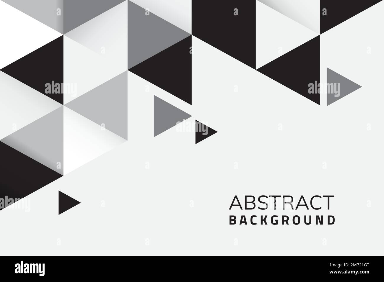 Abstract black and white geometric background vector Stock Vector Image
