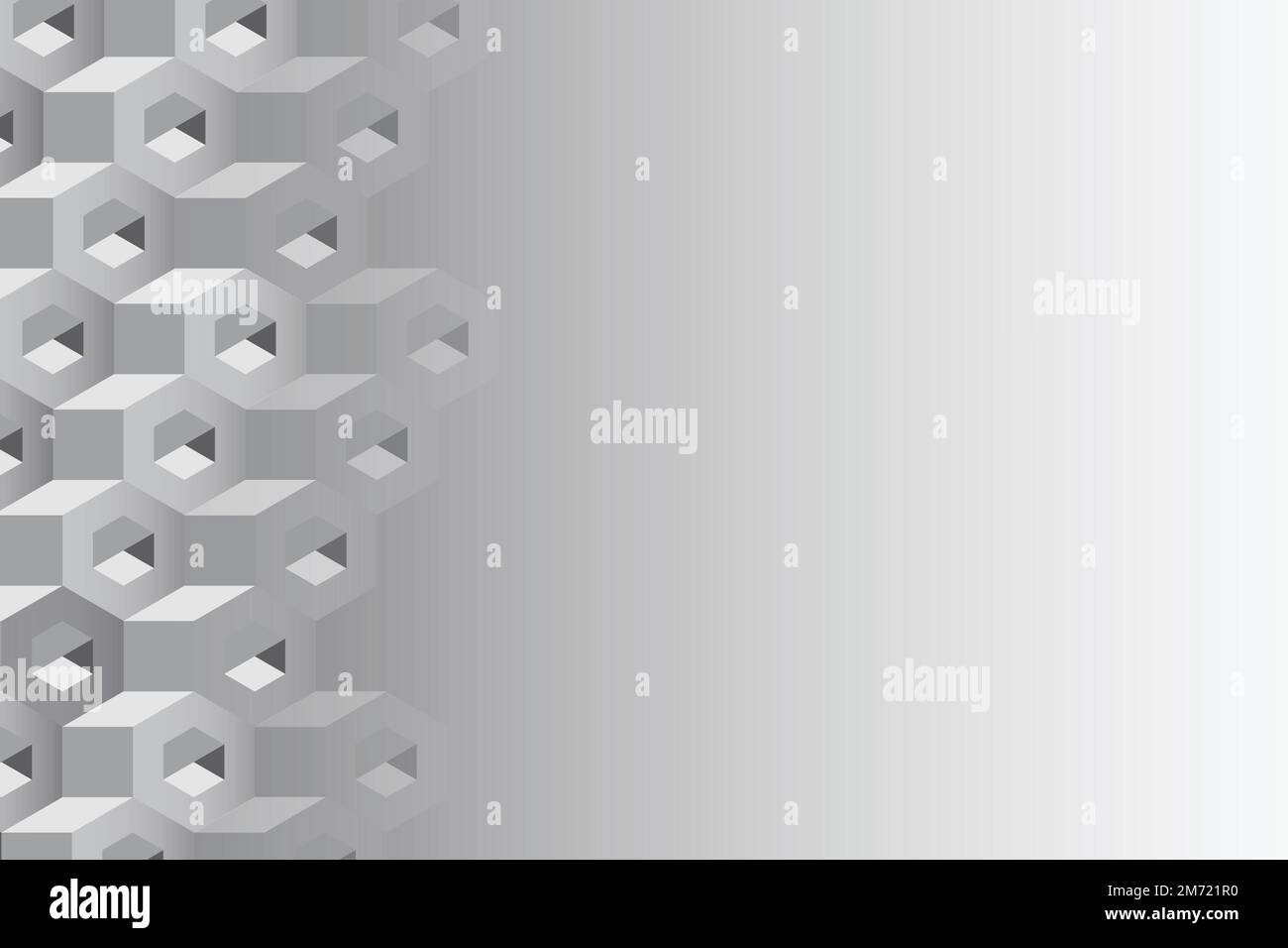 3D gray hexagonal patterned background vector Stock Vector
