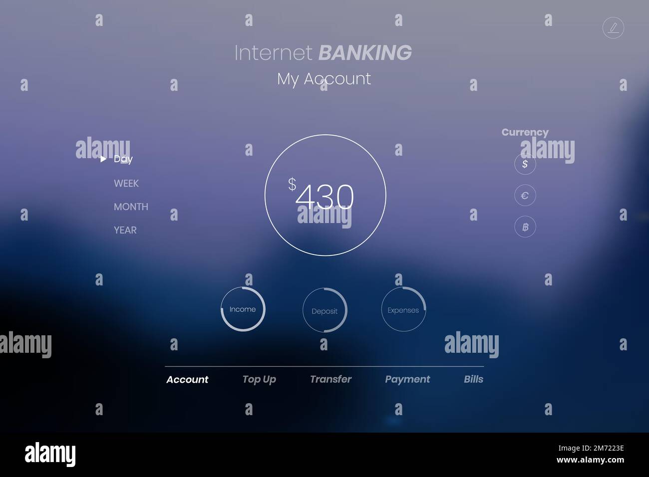 Internet banking financial account vector Stock Vector