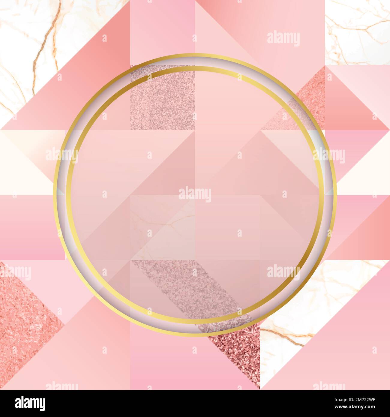 Gold round frame on pink background vector Stock Vector Image & Art - Alamy