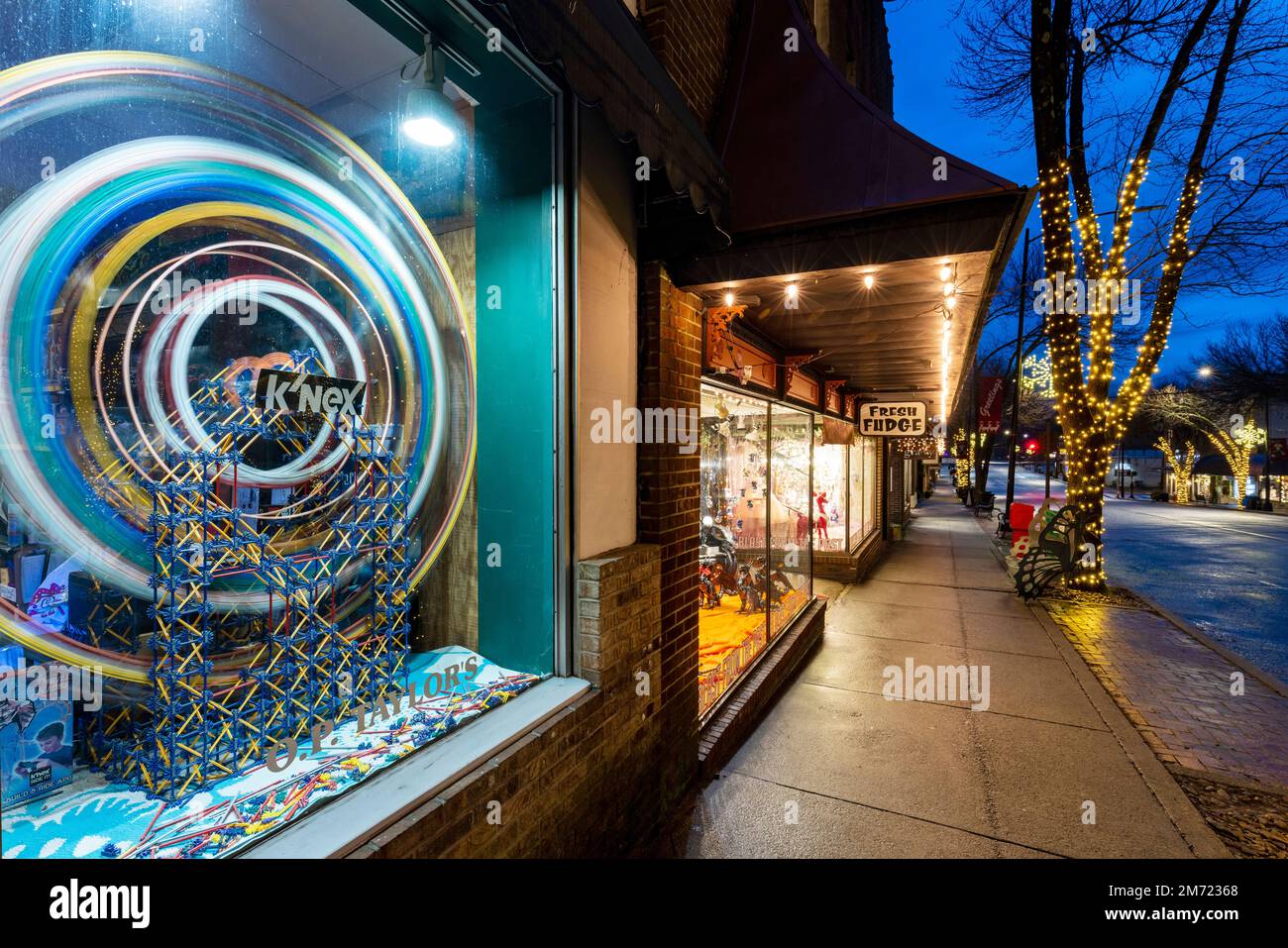 K'Nex Ferris Wheel in window display of O.P. Taylor's Toy Store on Main