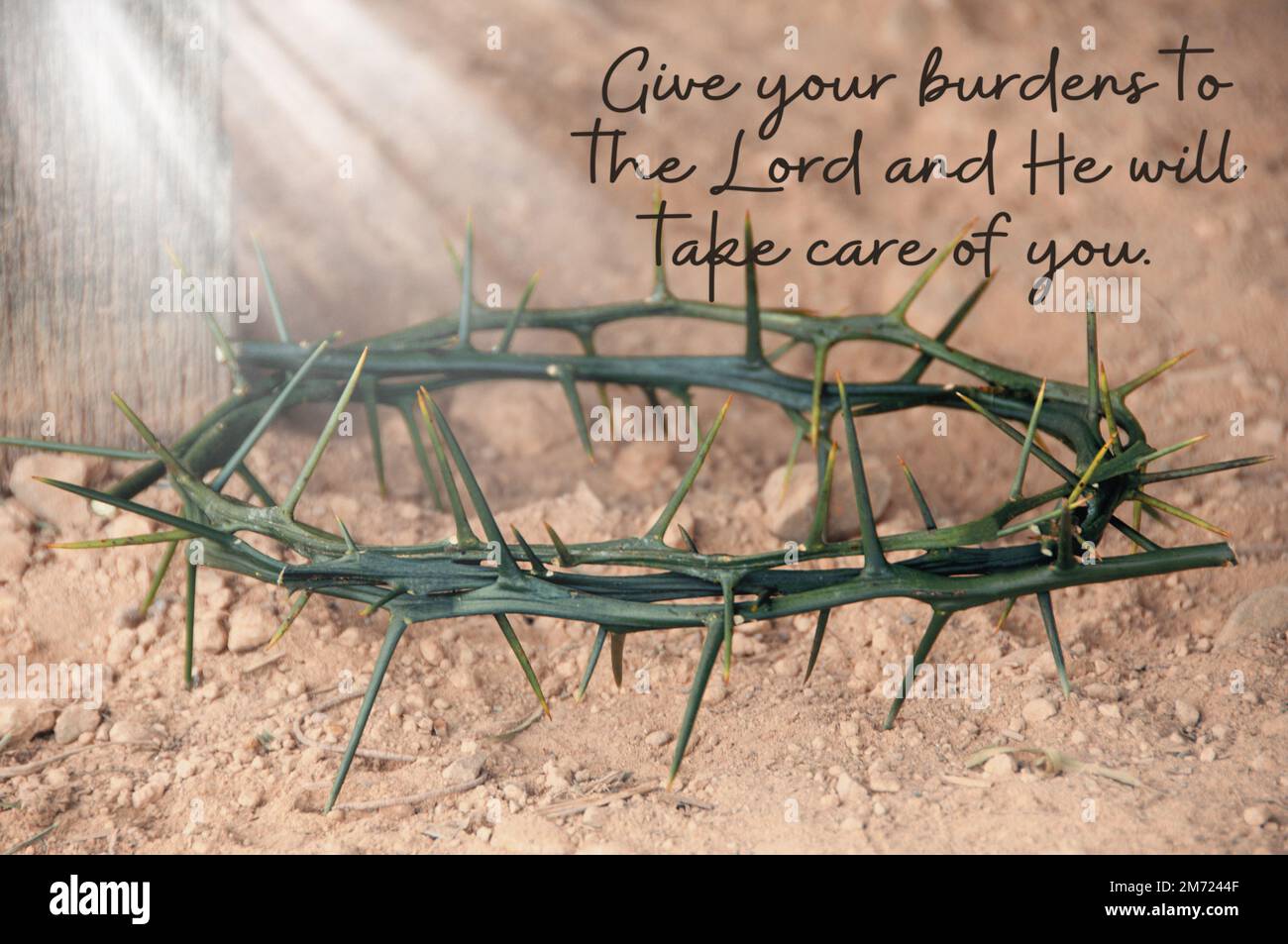 Bible verse quote Give your burden to the Lord and he will take care