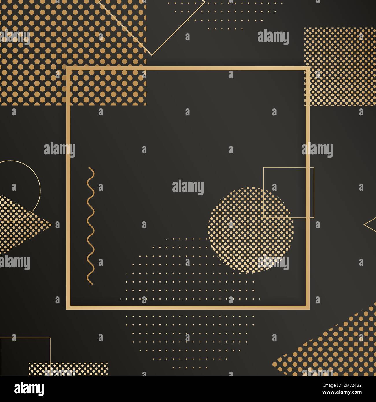 Square frame on halftone black background vector Stock Vector