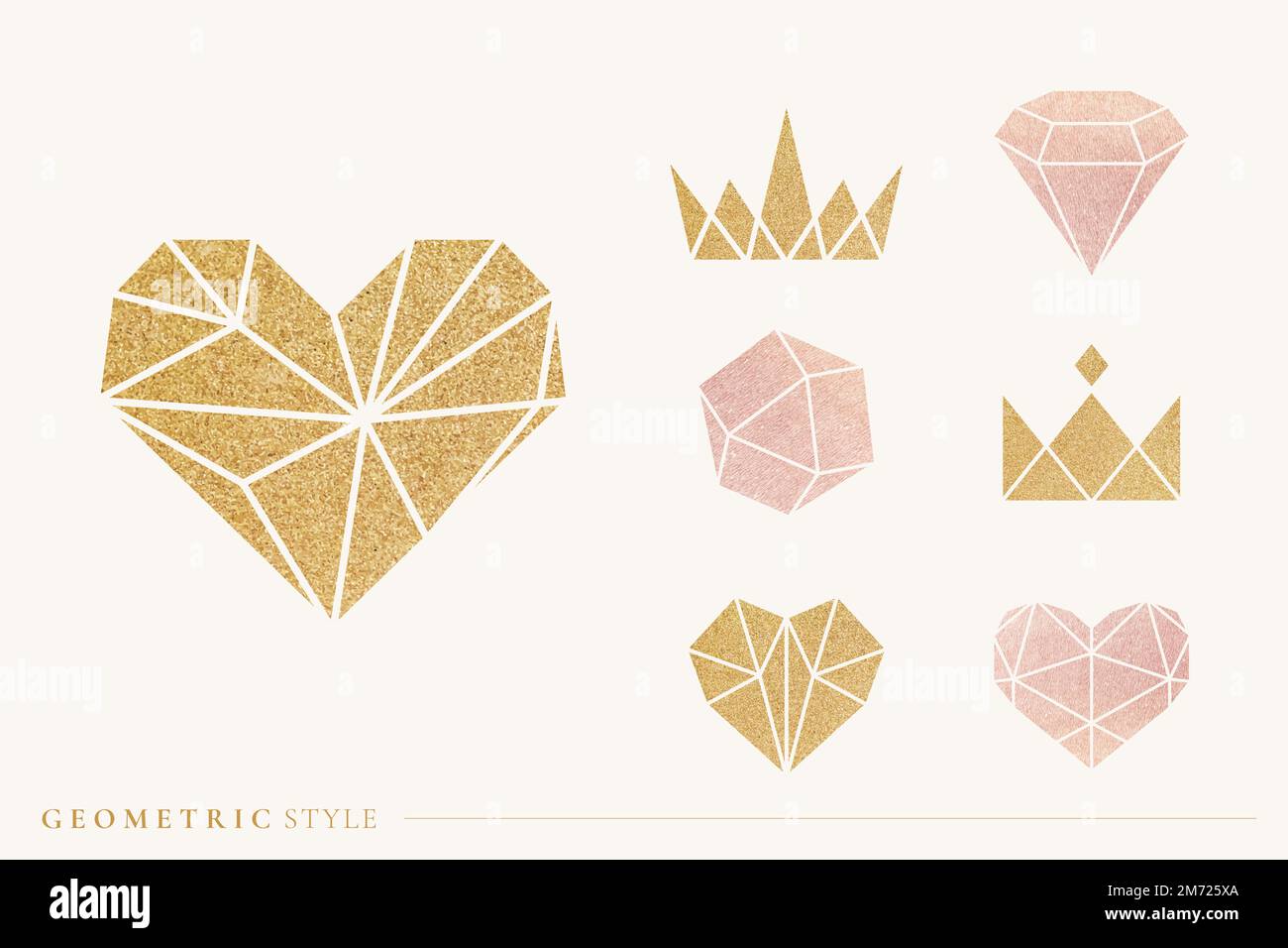 Shimmering geometric design element collection vectors Stock Vector ...