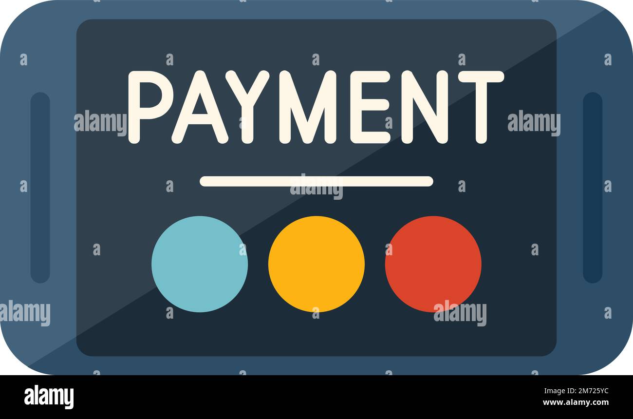 Payment icon flat vector. Money pay. Online transaction isolated Stock ...