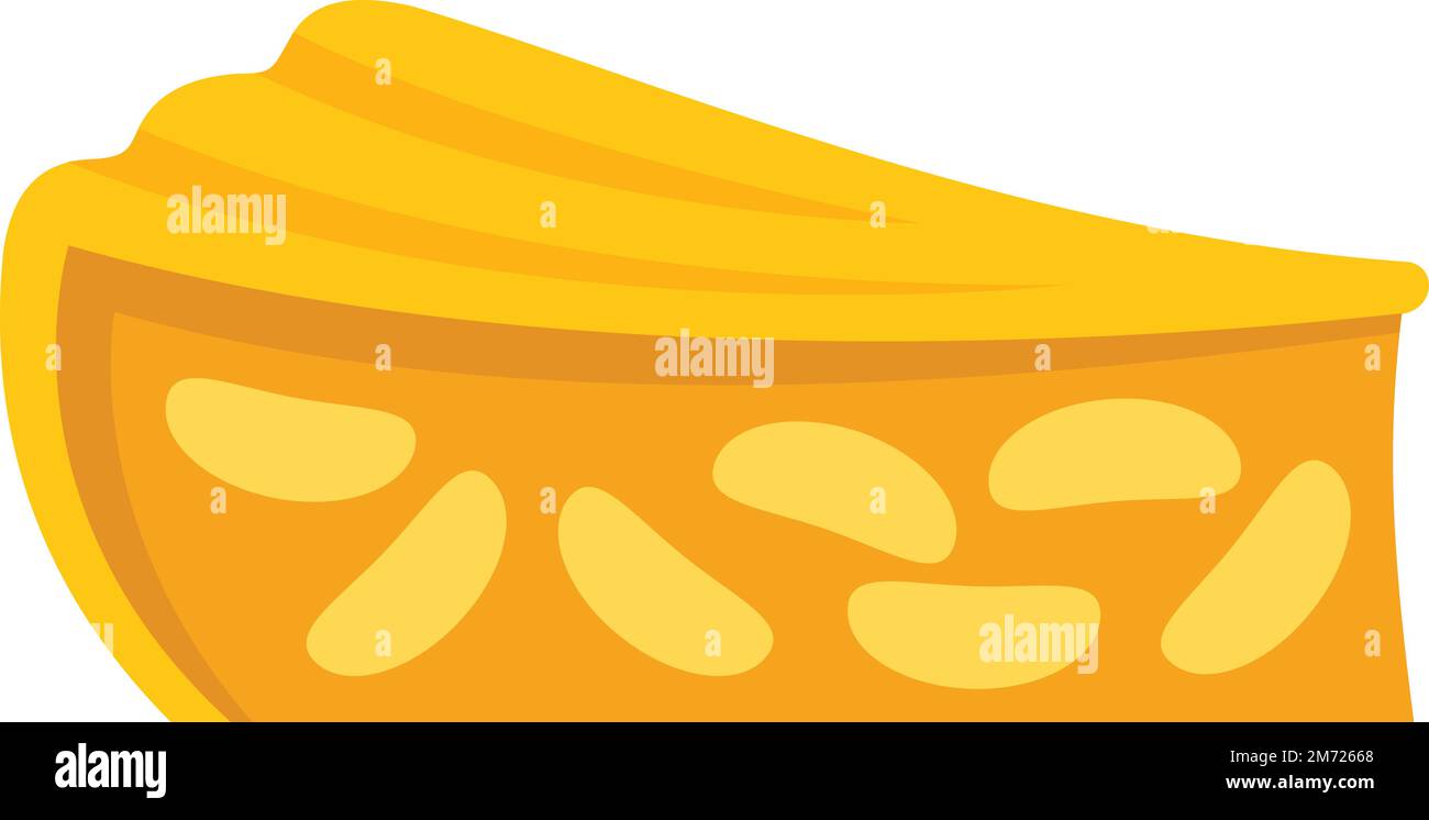 Sweet apple pie icon flat vector. Dessert cake. Fruit cake isolated ...