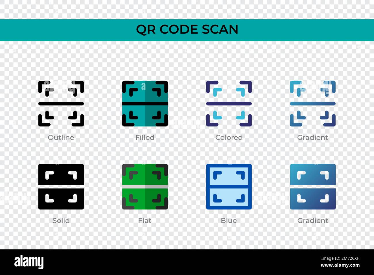 Qr Code Scan icon in different style. Qr Code Scan vector icons ...