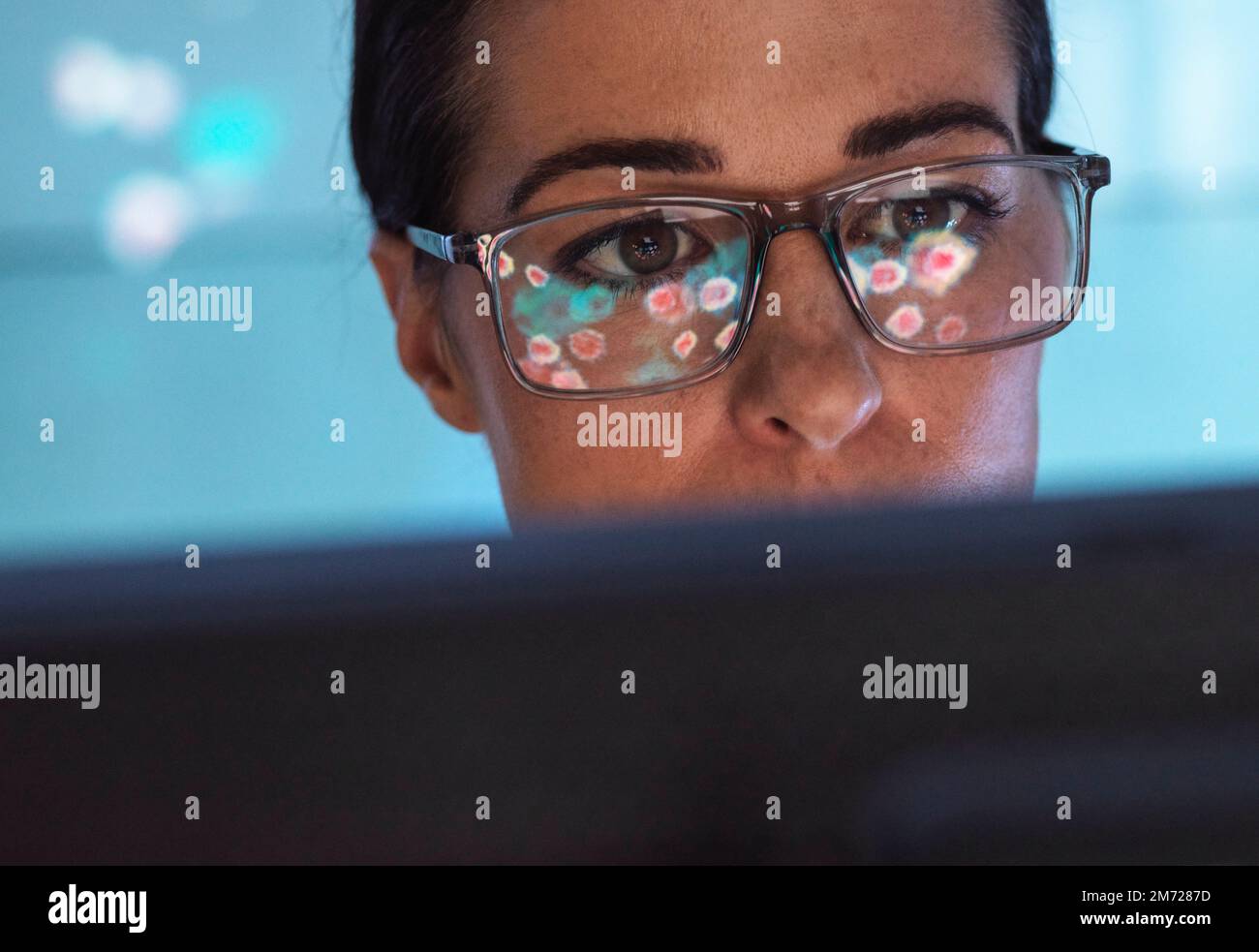 Virus research, conceptual image Stock Photo