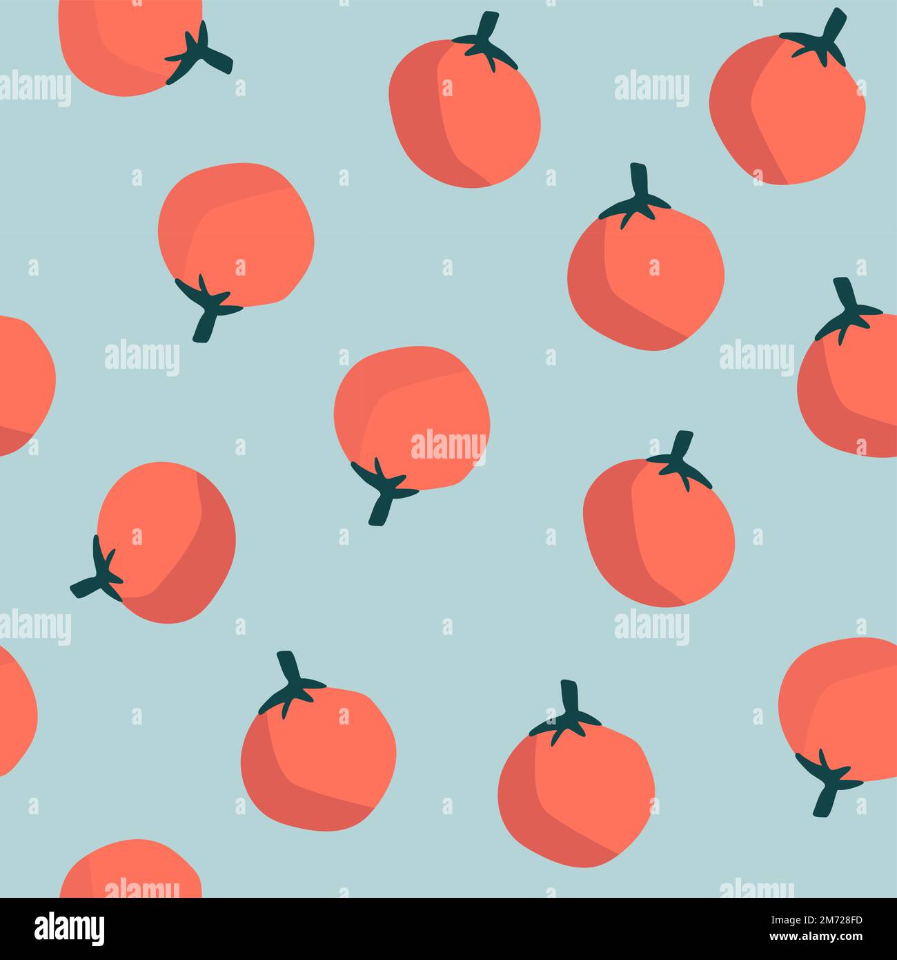 Oranges on blue seamless pattern background vector Stock Vector