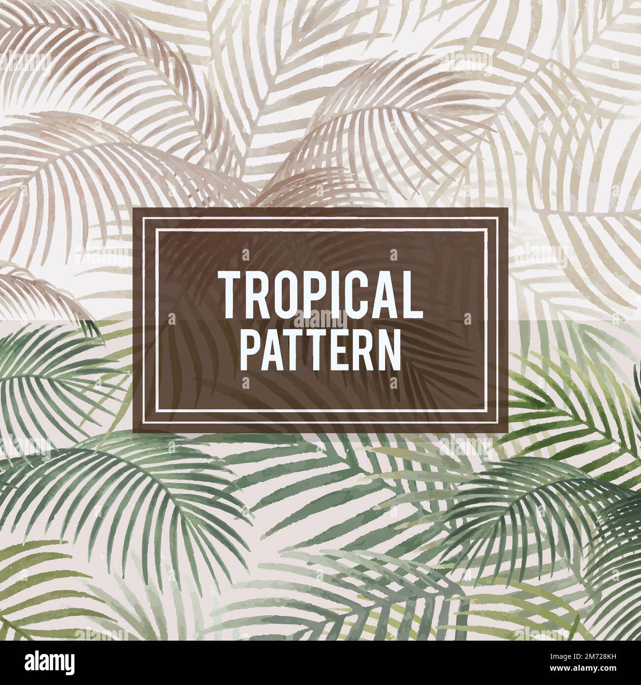 Tropical background with palm leaves illustration Stock Vector Image ...