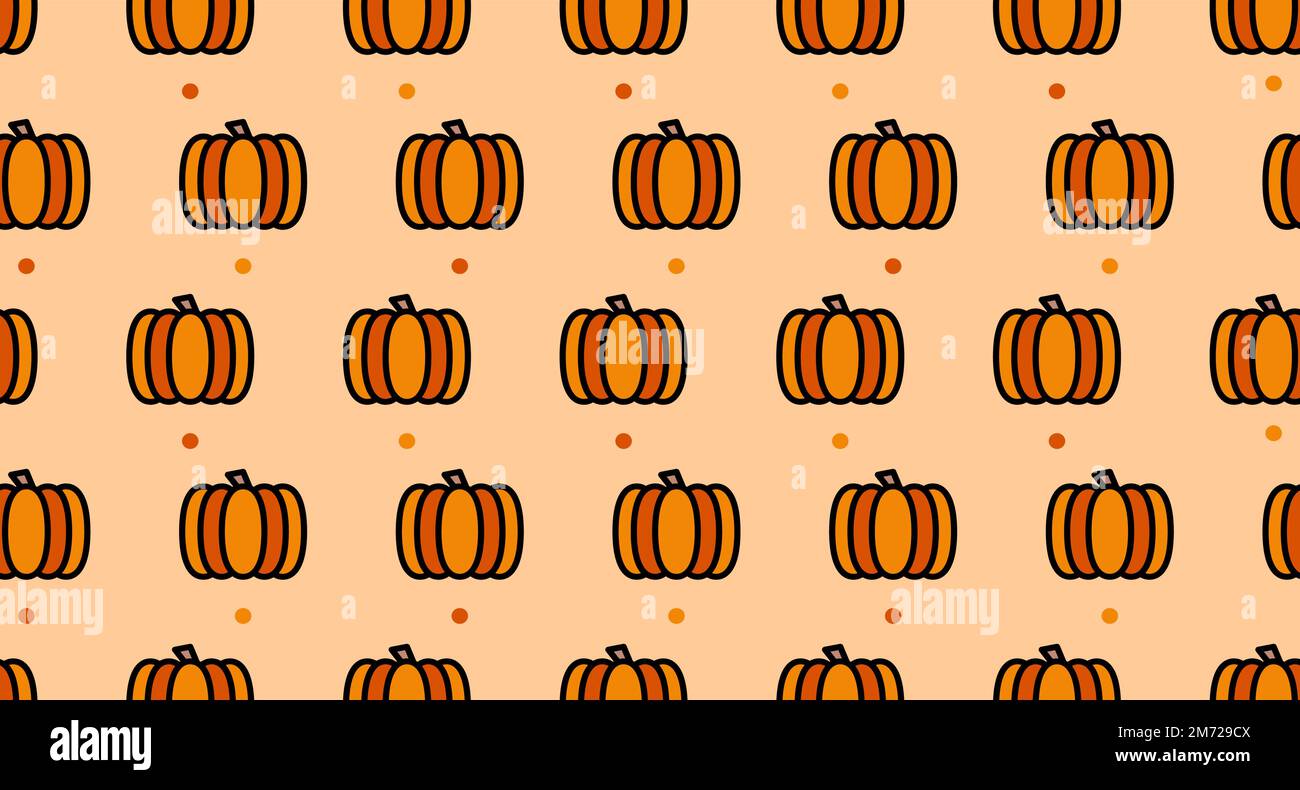 Pumpkin seamless pattern cute background. Vector cute pumpkins seamless pattern isolated. Pumpkin seamless background. Vector illustration Stock Vector