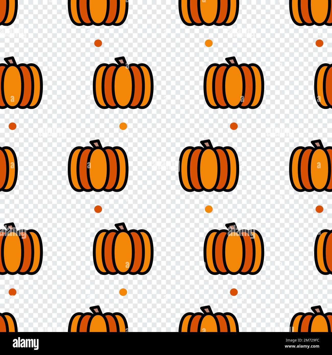 Pumpkin seamless pattern cute background. Vector cute pumpkins seamless pattern isolated. Pumpkin seamless background. Vector illustration Stock Vector